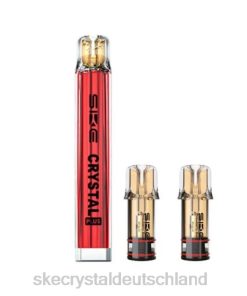 SKE E Zigarette - SKE Crystal Plus Vape-Pod-Kit + 2 Pod 0ZPZZ2 Rot