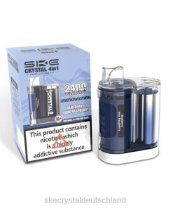 SKE Vape Kaufen - SKE Crystal 4 in 1 2400 Pod-Kit 0ZPZZ7 Heidelbeere, saure Himbeere