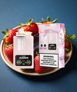Razz Bar 40000 Puffs Disposable Vape mit Mesh Coil & Typ-C Ladeanschluss STRAWBERRY BANANA & RED BULL ICE