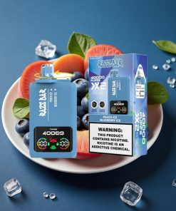 Razz Bar 40000 Puffs Power Display Mesh Coil Typ-C PEACH ICE & BLUEBERRY ICE