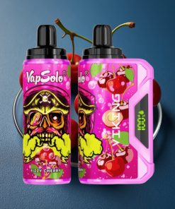 VapSolo VIKING 12000 Puffs 22ml Typ-C LED Display Kirsch-Sprudel