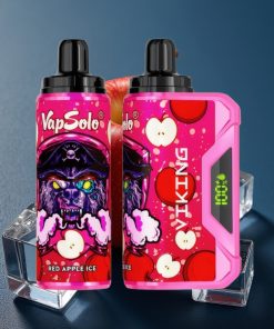 VapSolo VIKING 12000 Puffs 22ml Typ-C LED Display Red Apple Ice