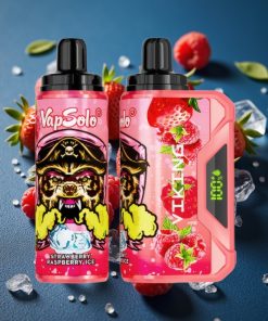 VapSolo VIKING 12000 Puffs 22ml Typ-C Ladung Disposable Vape Erdbeer-Himbeer-Eis