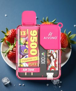 Aivono AIM-TANK 9500 Puffs 18ml 650mAh LCD 1,2ohm Erdbeer-Eis